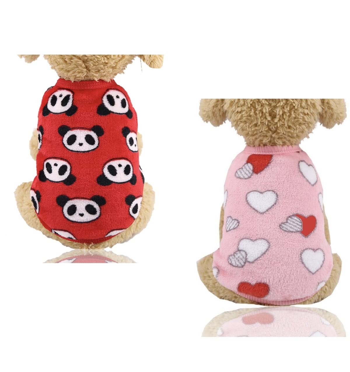 KUTKUT Set of 2 Puppy Clothes for Small Dog & Cat Boy Girl | Winter Warm Soft Fleece Cute Sweaters for Shihtzu, Papillon, Pekingese, CatsMale Female (Size: XL, Chest: 50cm, Back Length: 40cm) (B09NRDJ4K7) Amazon Price History, Amazon Price Tracker