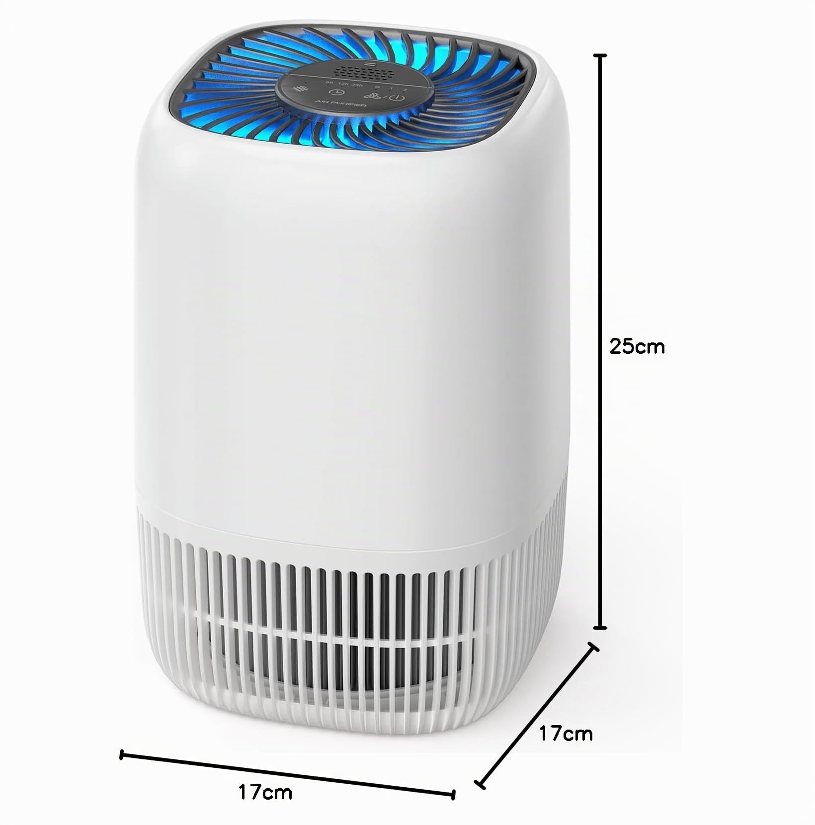 AROEVE Purificateur d'Air avec Filtre HEPA H13 à 3 Étages, Pour Chambre 20m², Silencieux 22 dB & Économie d'Énergie 5W, Élimine Pollen Fumée Poils d'Animaux, Fonction Aromathérapie