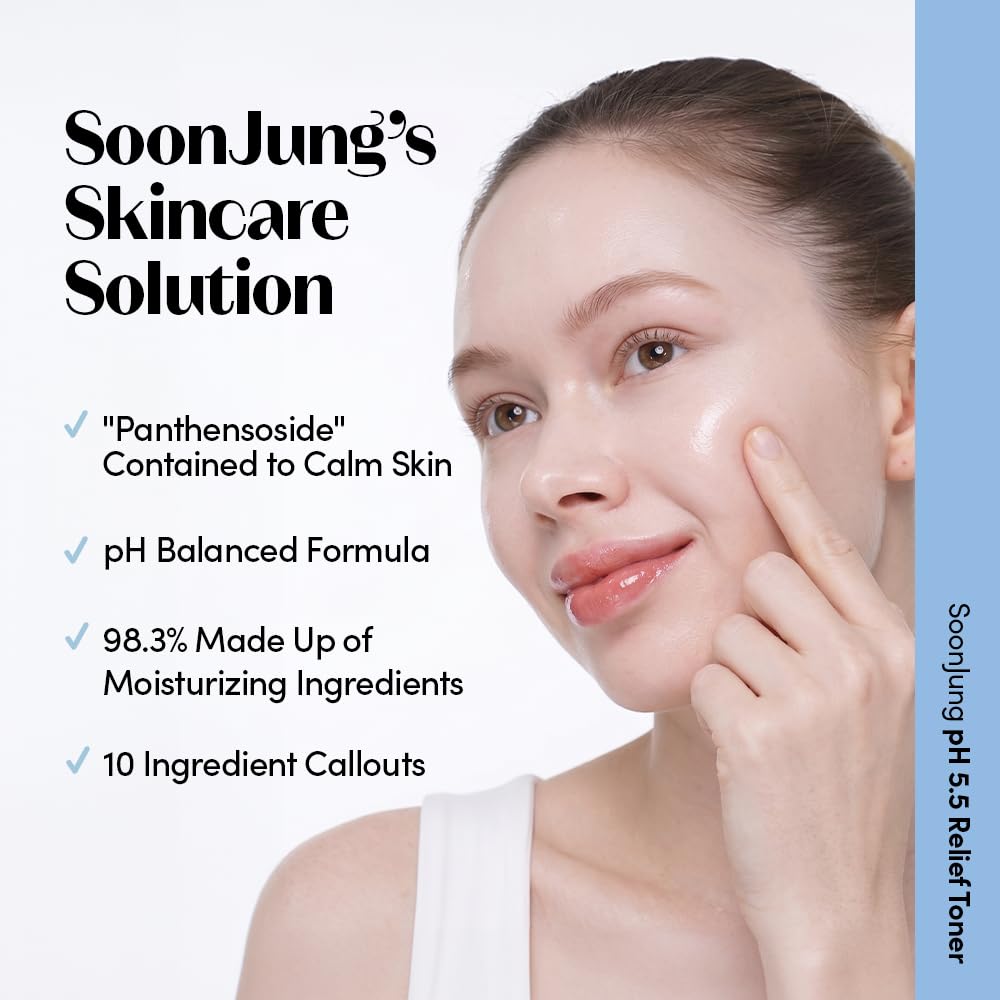 ETUDE HOUSE Soonjung pH5.5 Relief Toner 11.83 fl.oz (350ml) 23AD | Skin Care Solution | Low PH Toner for Sensitive Skin | Non-Comedogenic, Hypoallergenic & Fragrance Free Moisturizer for Face