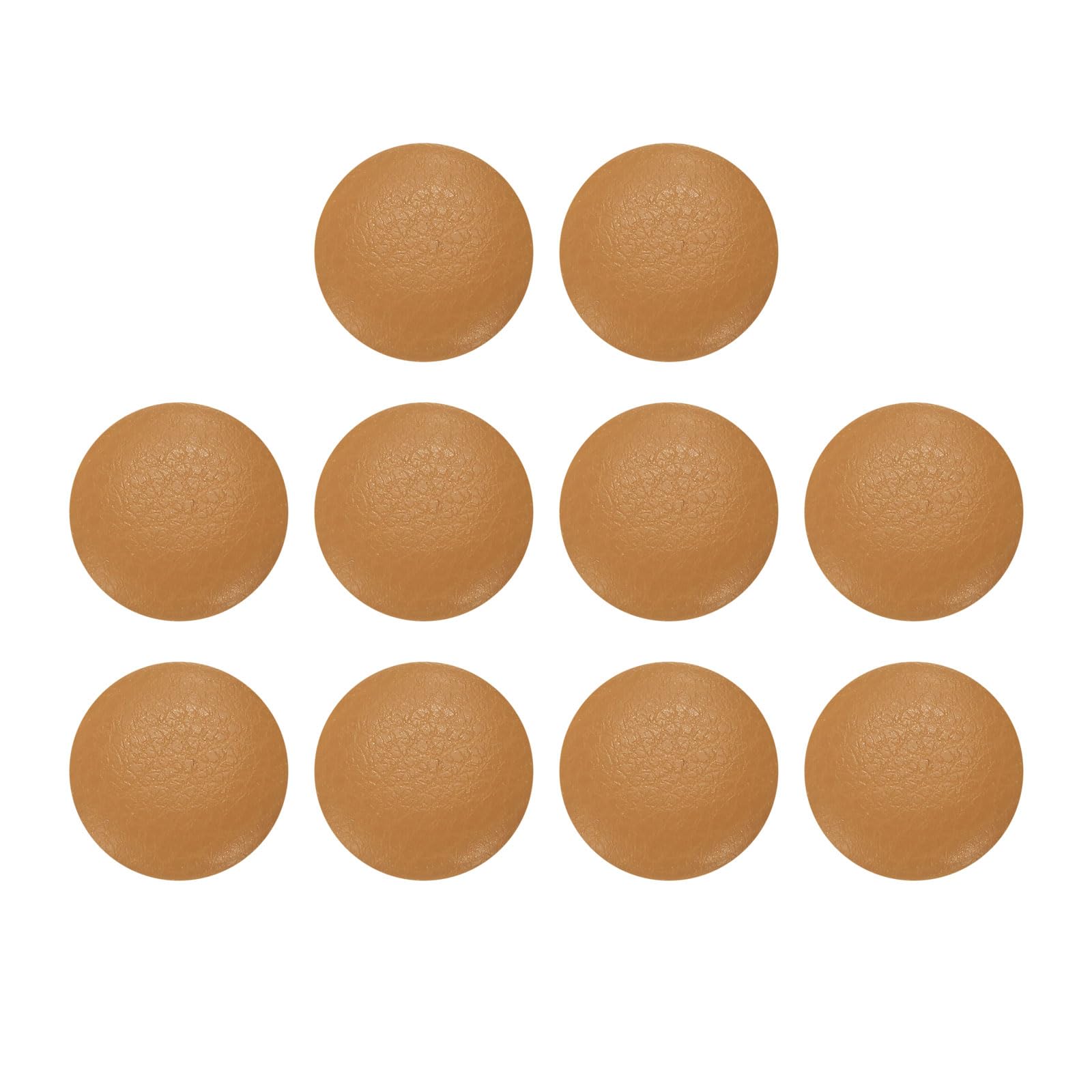 sourcing map 10pcs PU Leather Covered Buttons 12.5mm (20L) Diameter Round Metal Shank Craft Replacement Sewing Buttons for Clothing Decoration DIY Accessories, Orange