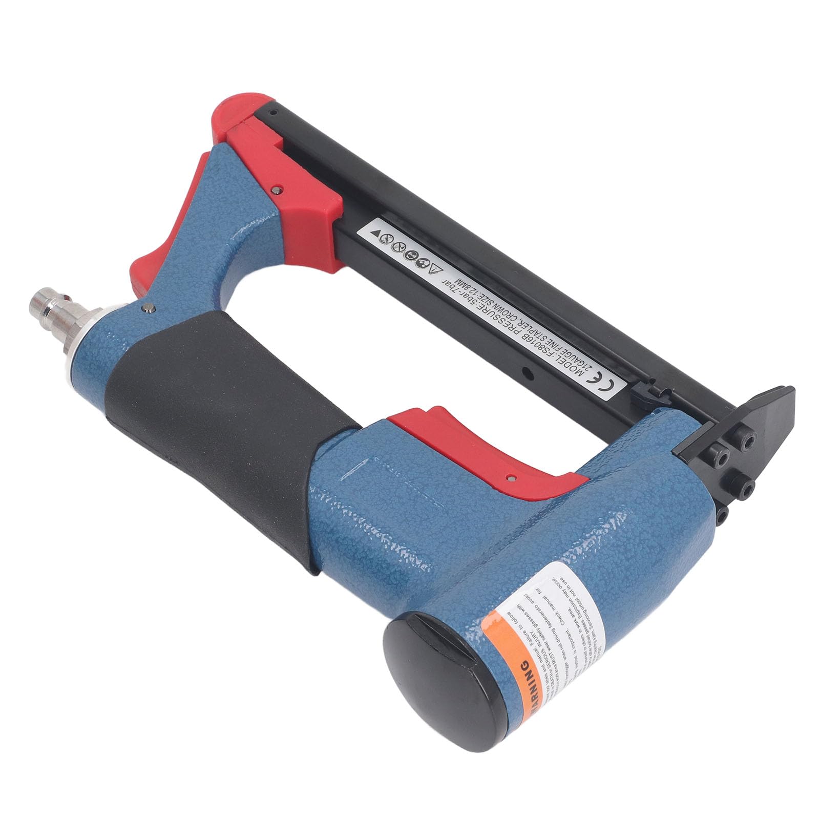 Cucitrice Pneumatica, capacità 140 Chiodi, da 1/4 a 5/8 Pollici, Alimentazione Pneumatica 5-7 Bar, 75 DB, Bassa rumorosità, 1,8 m/s², Vibrazione Leggera, per la Lavorazione del Legno,