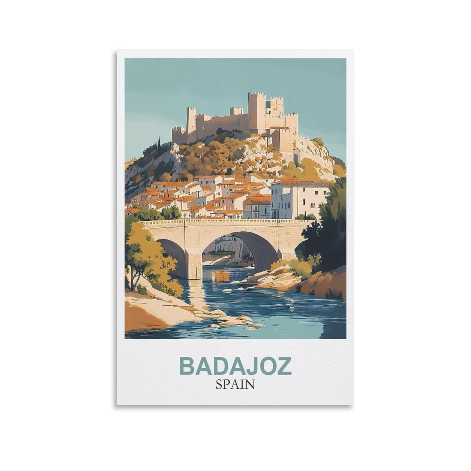 EZMLFA Diamond Painting Kits for Adults,Badajoz Spain 5D Diamond Painting Kit for Adults Beginners, DIY Full Round Drill Gem Art Kits for Home 40x50cm