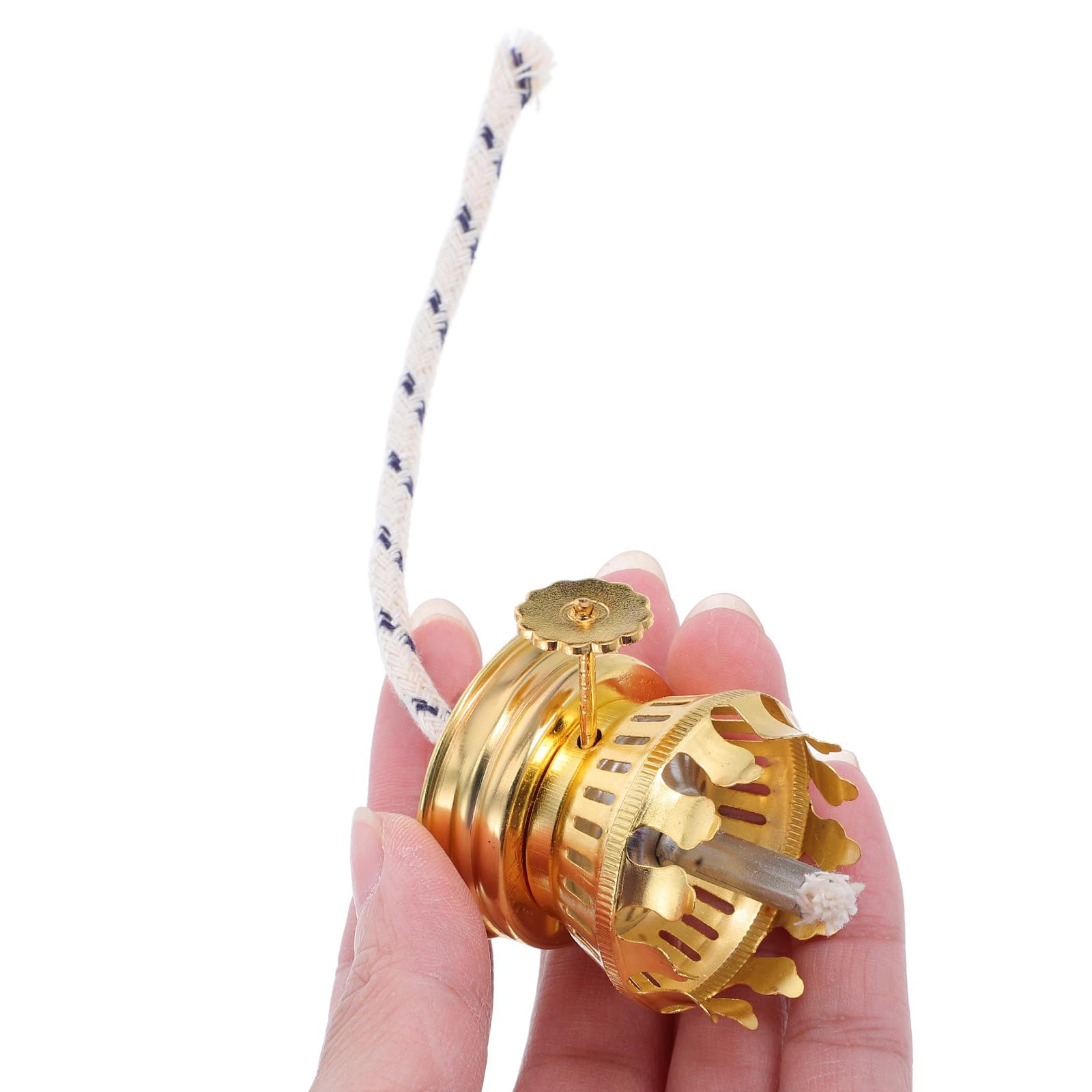 TOBBOMEY 4 Stück Kerosinlampen Ersatzteile - Zinklegierung Brenner Mit Docht