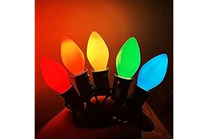 25Ft C7 LED Ceramic Christmas Lights - Perfect for Holiday Cheer