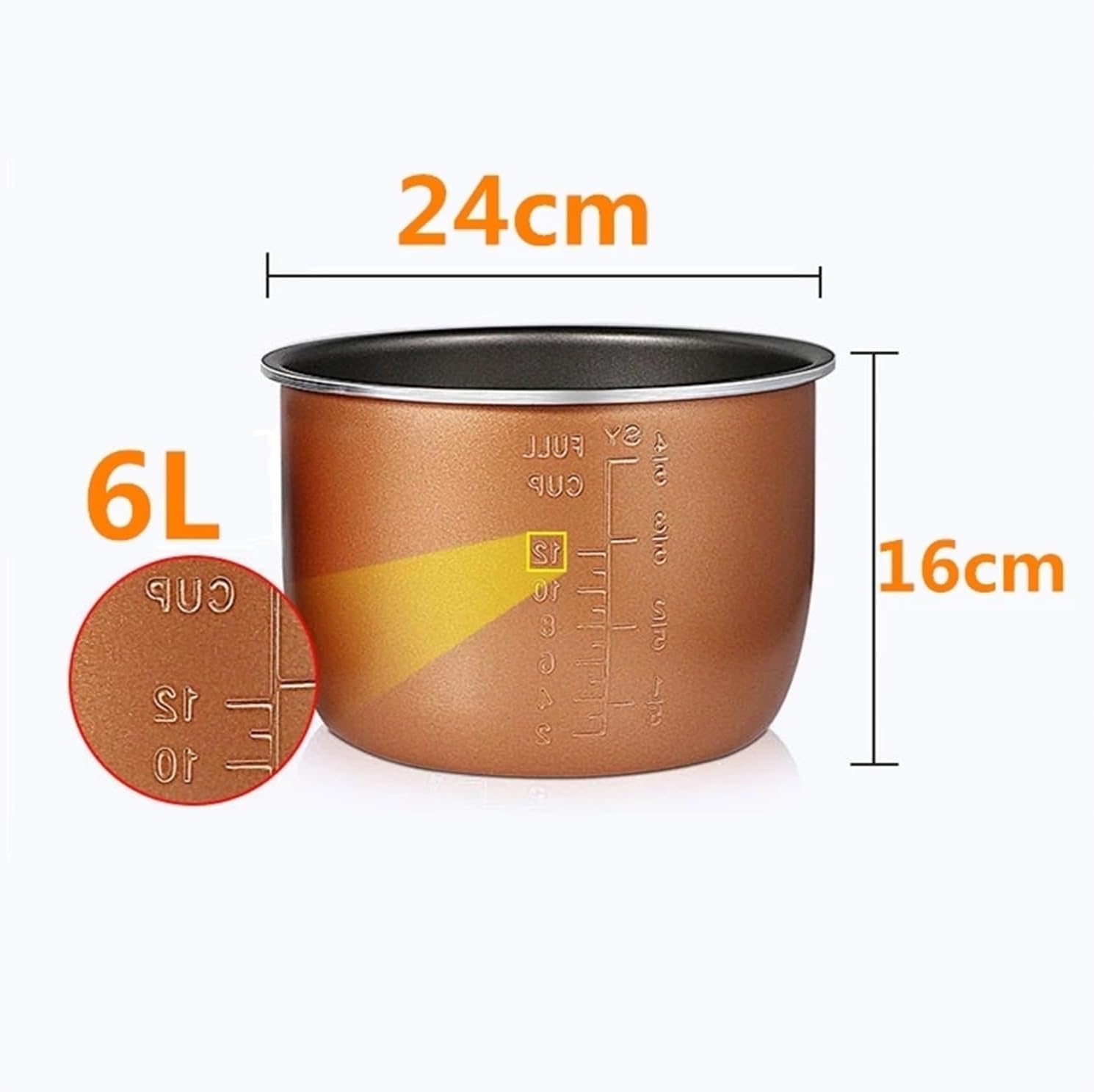 6L Electric Pressure Cooker Liner Multicooker Bowl Liter Non-stick Pan Double SprayThickening