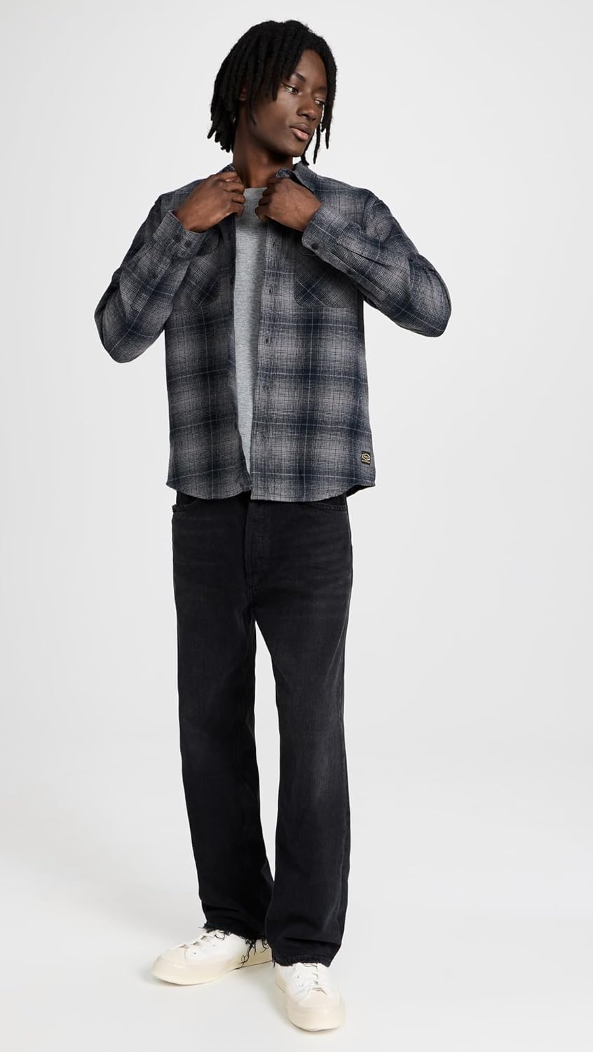 RVCA Mens Thatll Work Flannel Long Sleeve Woven Shirt - Image 5