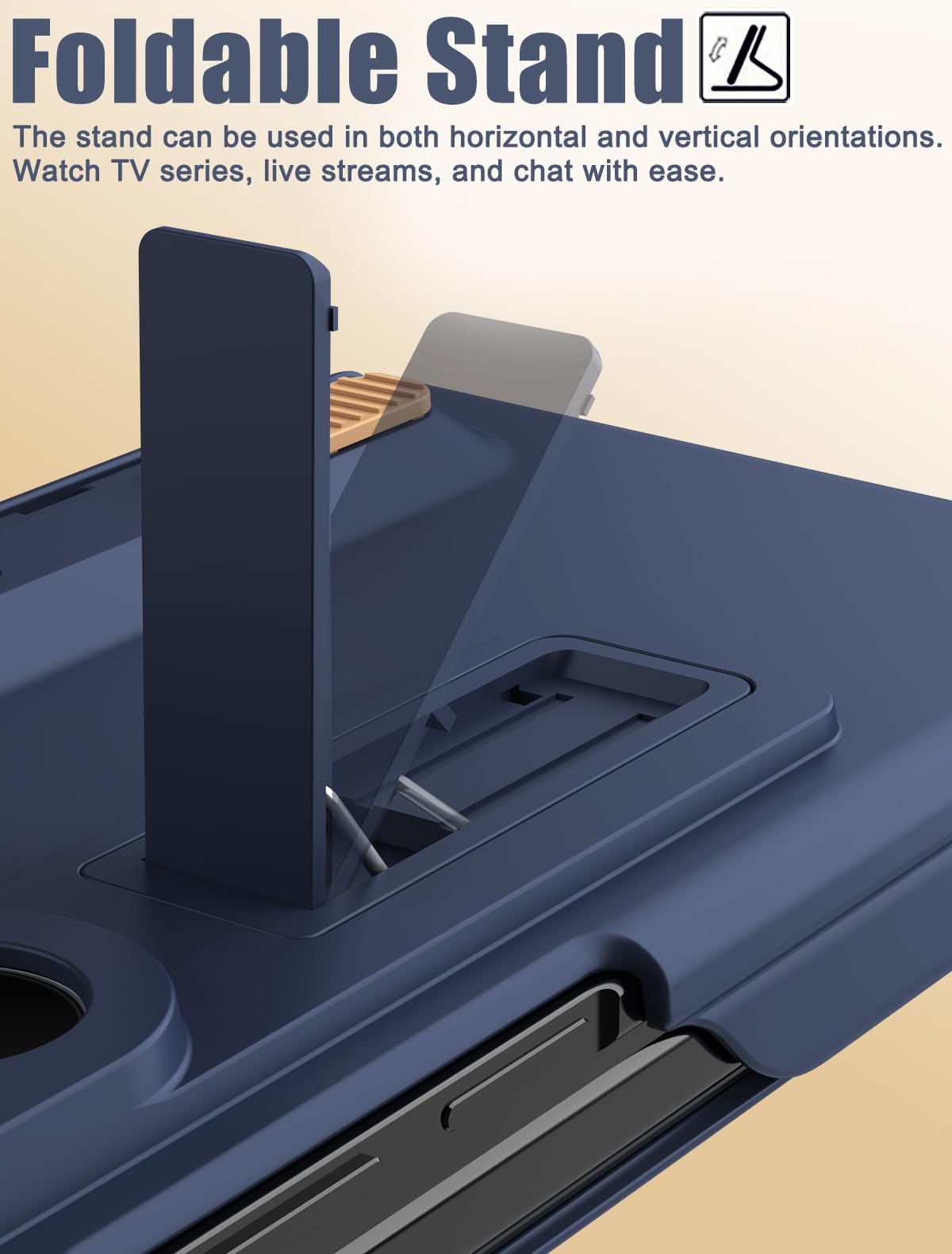 Funda para Galaxy Z Trifold con lápiz óptico, Protector de Pantalla Integrado, protección de bisagra, Ranura para S Pen, Carcasa con Soporte para Samsung Galaxy Z Trifold-Negro