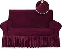 Vista 36 de NICEEC Funda de Sofá Súper Suave de 1 Pieza Gris Claro Funda Deslizable para Sofás Elástica Universal de Spandex Fundas de Sofá para Sala de Estar