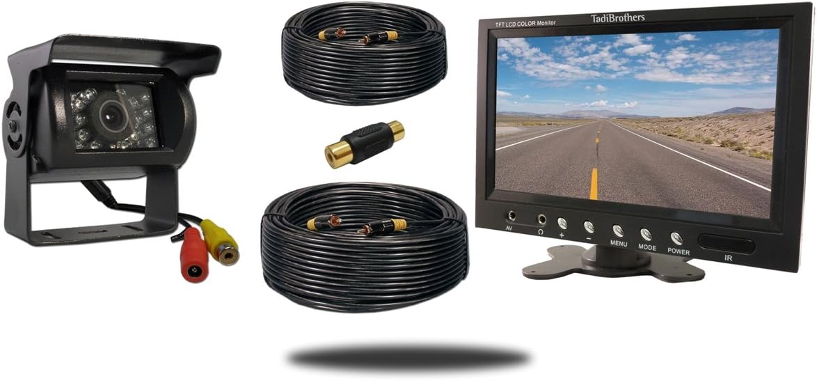 Tadibrothers 5th Wheel Backup Camera System with a 7 Inch Monitor and a 120 Degree