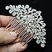 SEPBRDIALS Rhinestone Crystal Hair Comb Pins Women Wedding Hair Jewelry Accessories FA2944 (Silver)