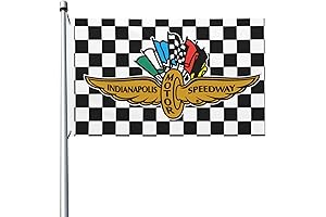 3ft x 5ft Black and White Checkered Race Flags for Indianapolis 500...