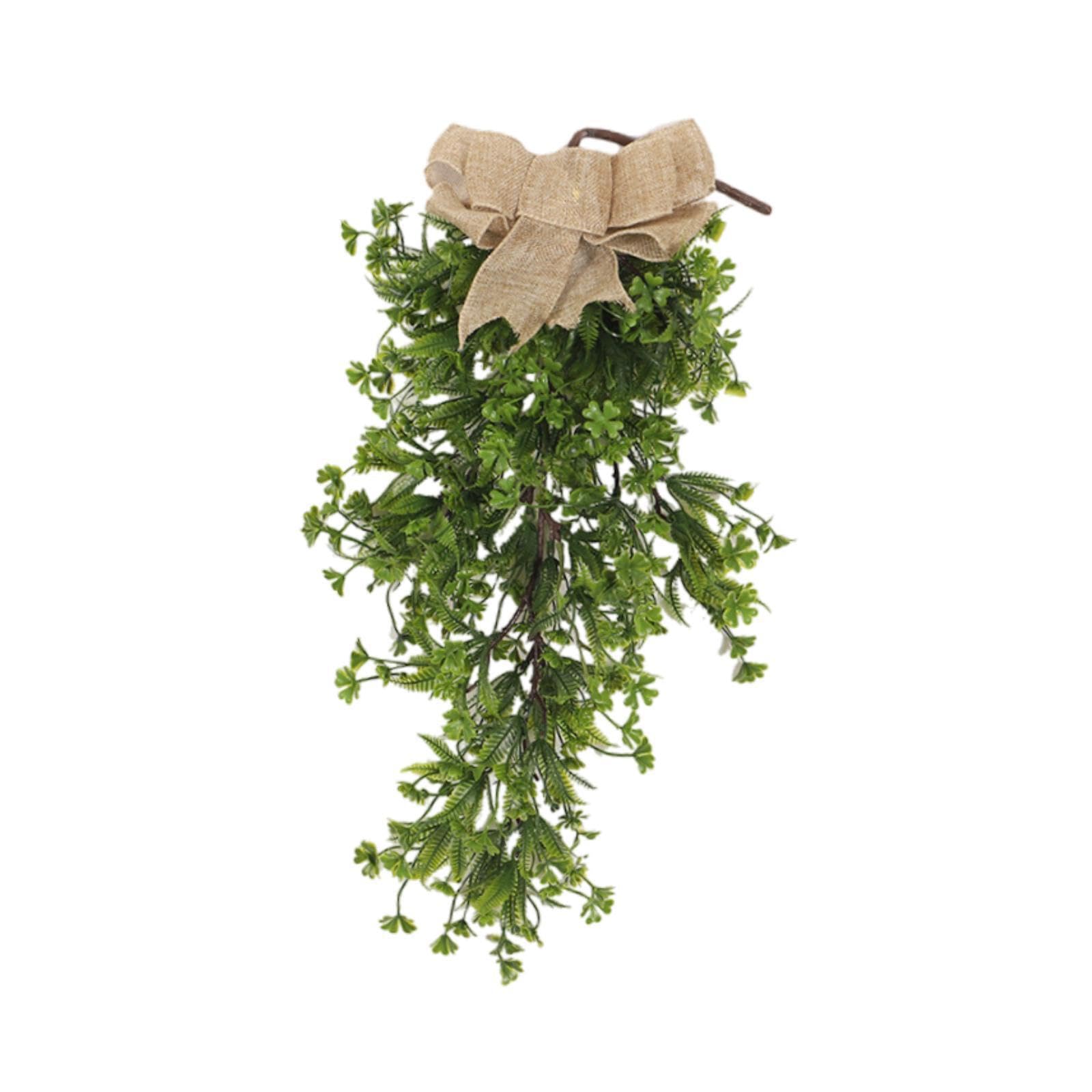 CYDZSRA Elegant Front Door Decoration Beautiful Artificial Four Teardrop Swag Wreath Adding Charm To Homes Effortlessly Simulation Plant Hanging Garland