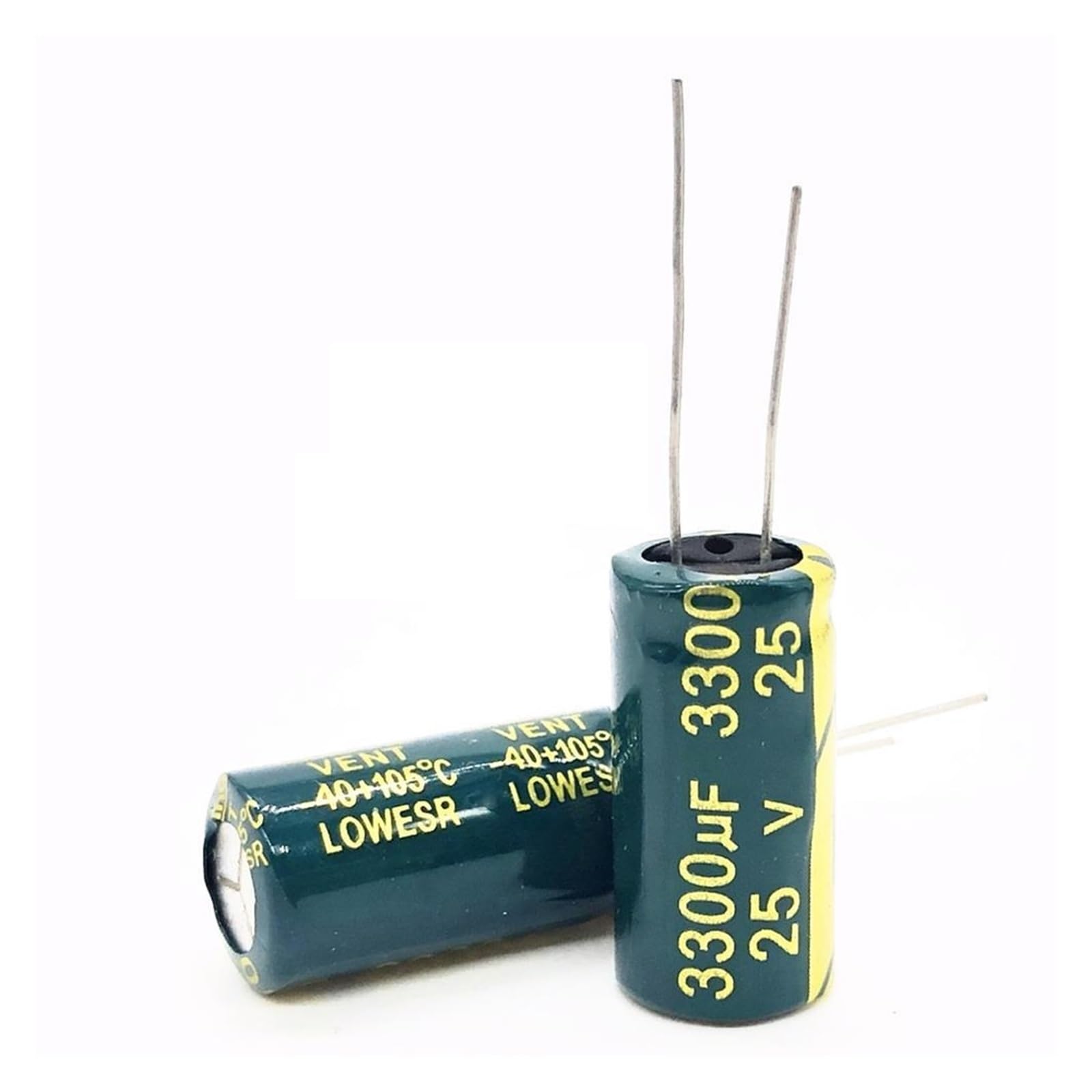 Condensateur 3300uf 25v aluminium haute fréquence 13x25mm pour filtrage alimentation