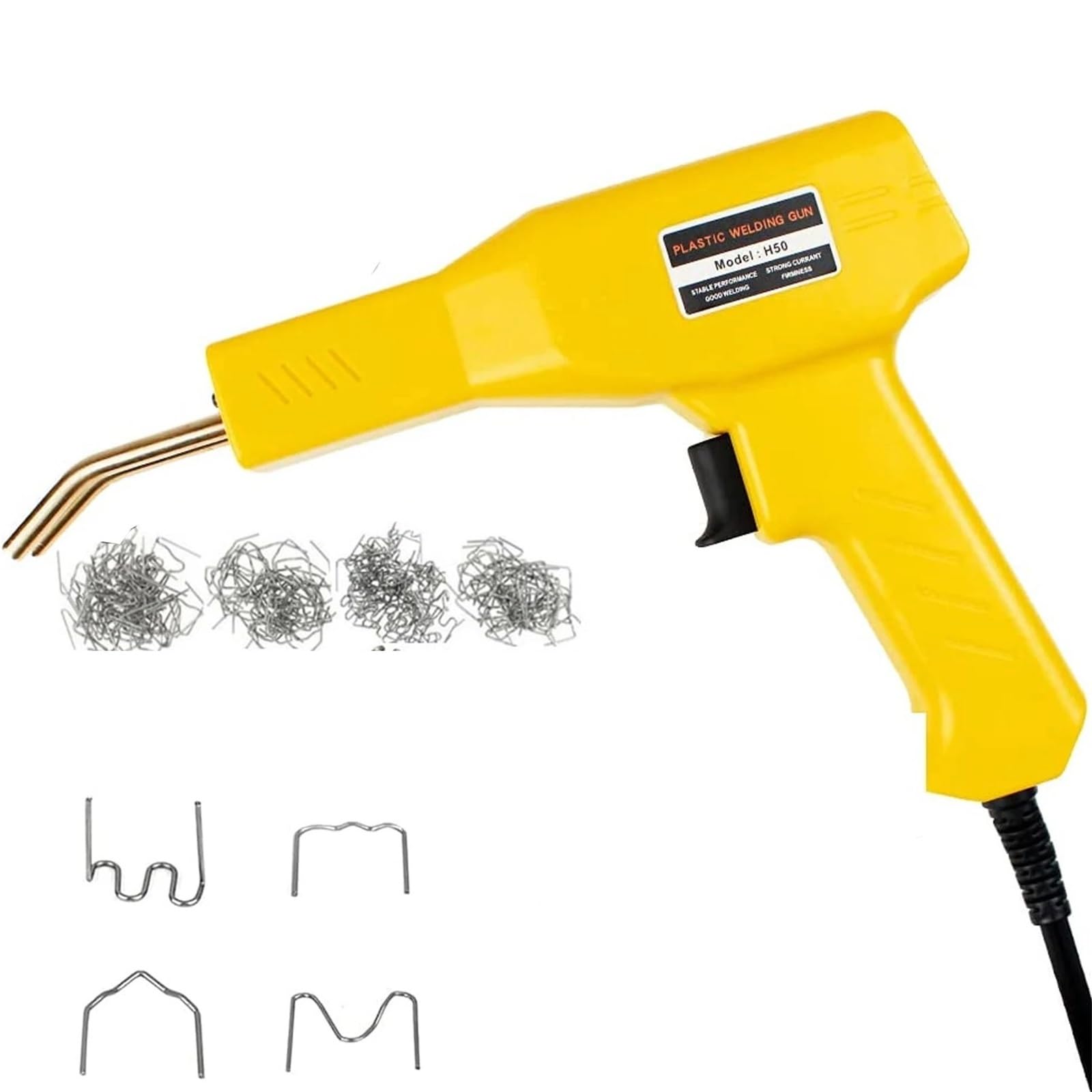 Saldatore a pistola termica per saldatrice di plastica, kit di strumenti per la riparazione di auto, punti metallici per saldatura paraurti Kit Riparazione Paraurti Auto