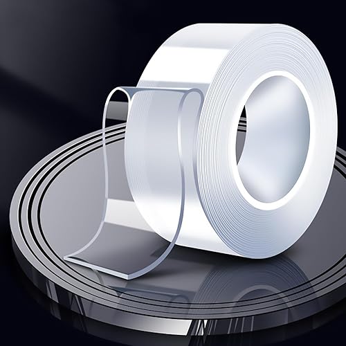 Cinta de doble cara resistente, nano cinta adhesiva fuerte, 196 pulgadas de largo x 1.18 pulgadas de ancho x 0.07 pulgadas de alto, cinta
