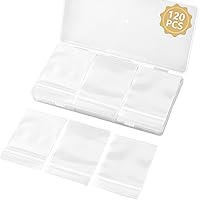 Wegoup 120 Pack 2" x 2.76" Resealable Clear Plastic Bags 2.4 Mil - Waterproof Zip Bags for Jewelry, Screws, Storage & Small Business