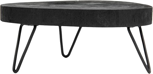 Miniatura 6 de Creative Co-Op - Pedestal decorativo de madera de Paulownia, negro