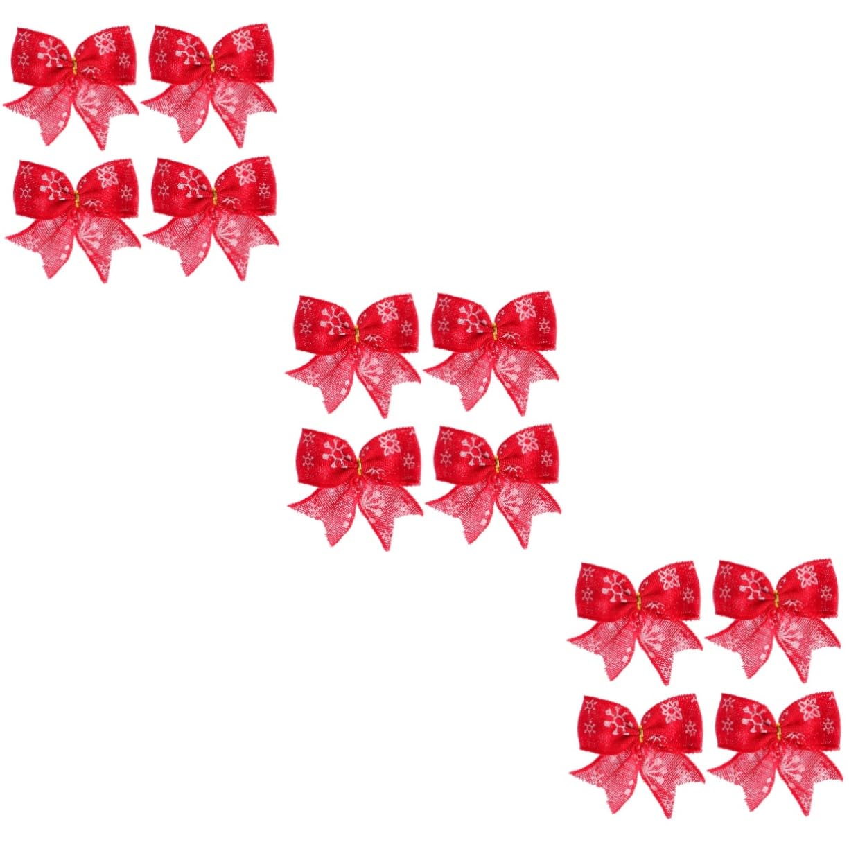 EXCEART 24piezas Decoración De Lazos De Arpillera Motivo De para Navidad De para Árboles y Guirnaldas Festivas