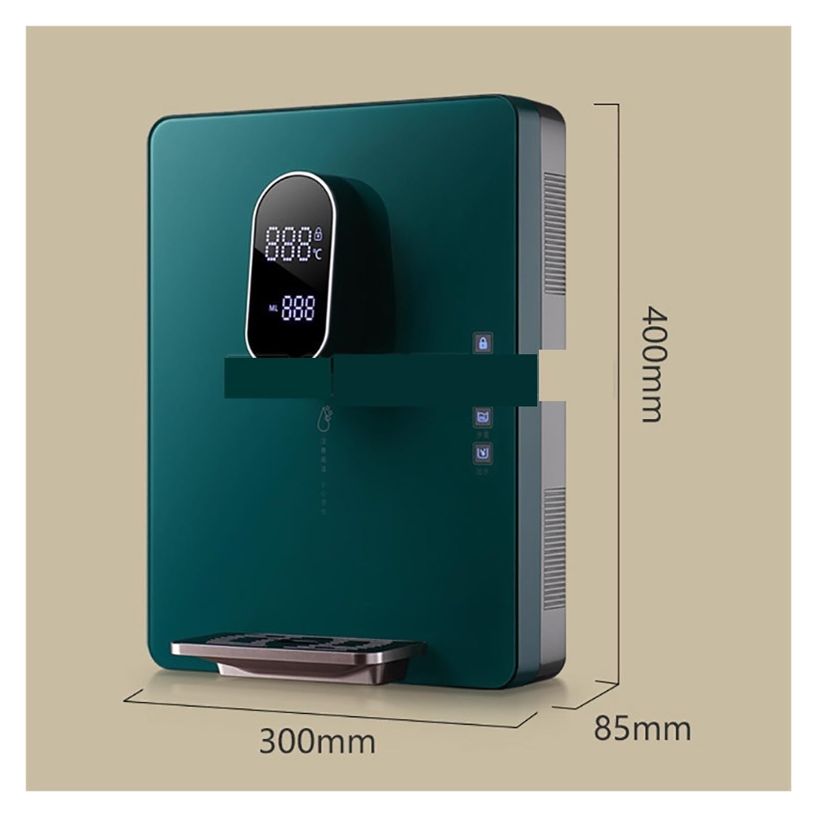 Distributore di Acqua Calda Istantaneo 2200W Distributore di Acqua Elettrico a Parete Scaldabagno Fontanella Distributore di Acqua Istantanea 25L/H Temperatura Regolabile con Filtrazione Premium (Vers