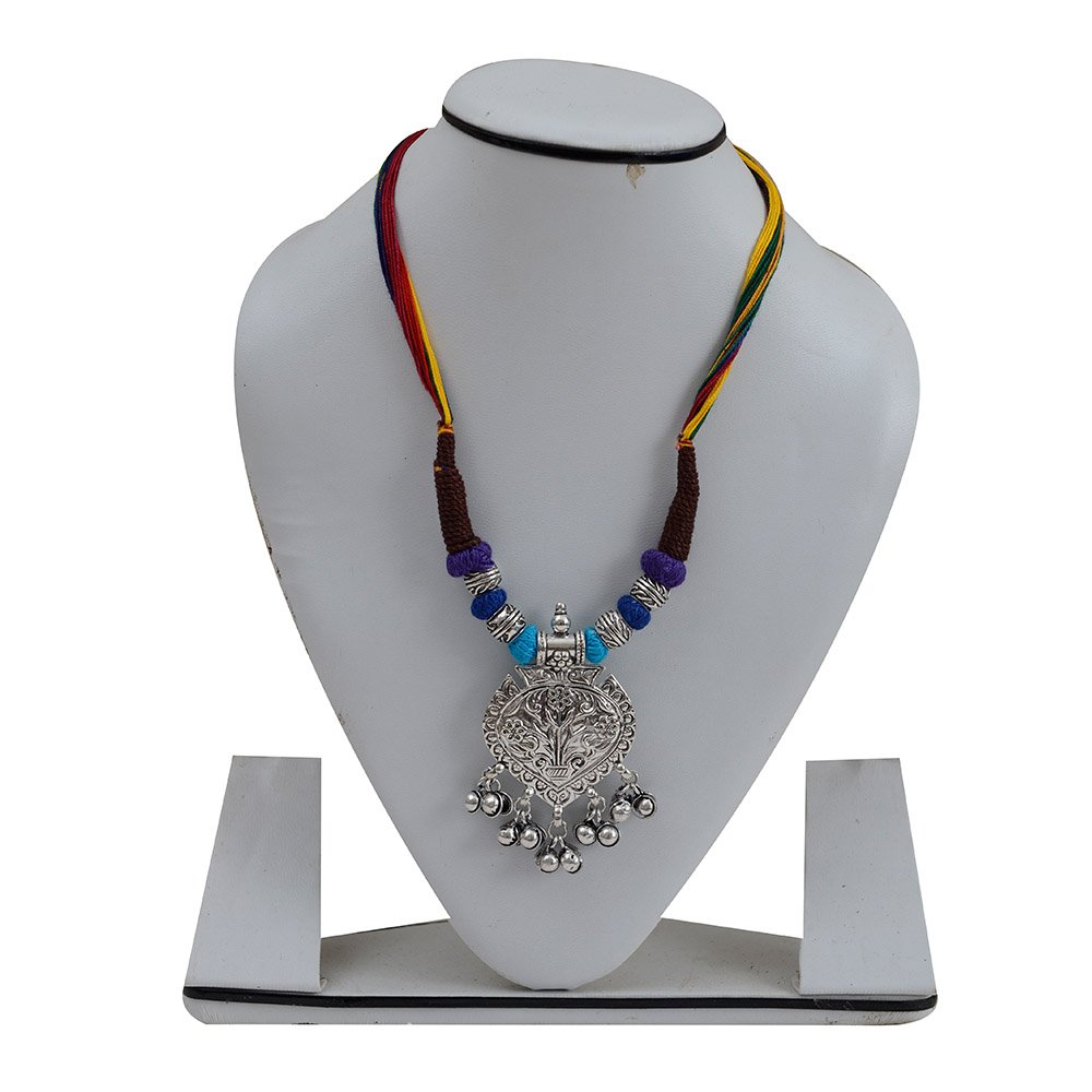 Handmade Tribal Necklace with Bead Accents