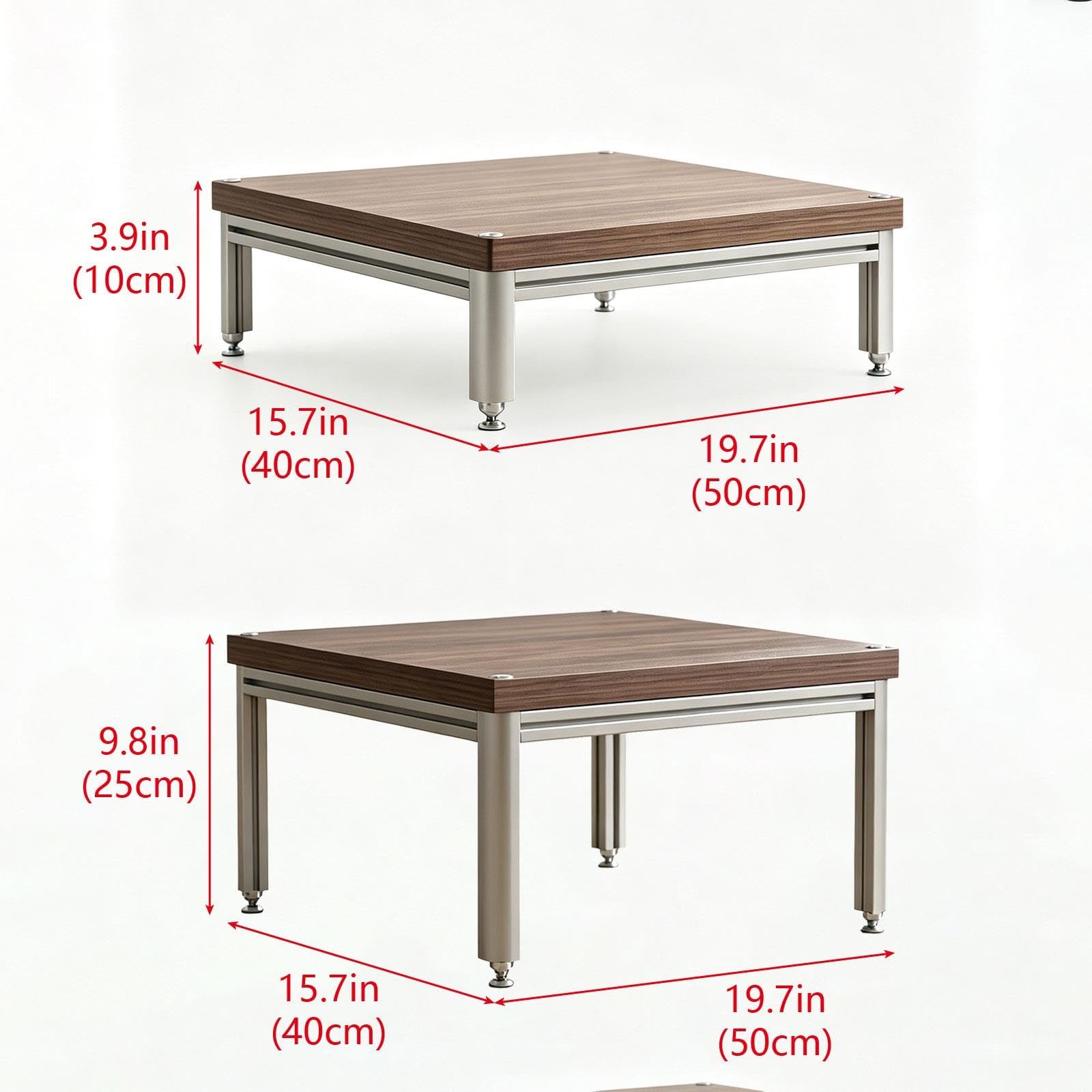 Stapelbares 1-Tier HiFi Rack, Audio Rack, 18 mm Holzablage