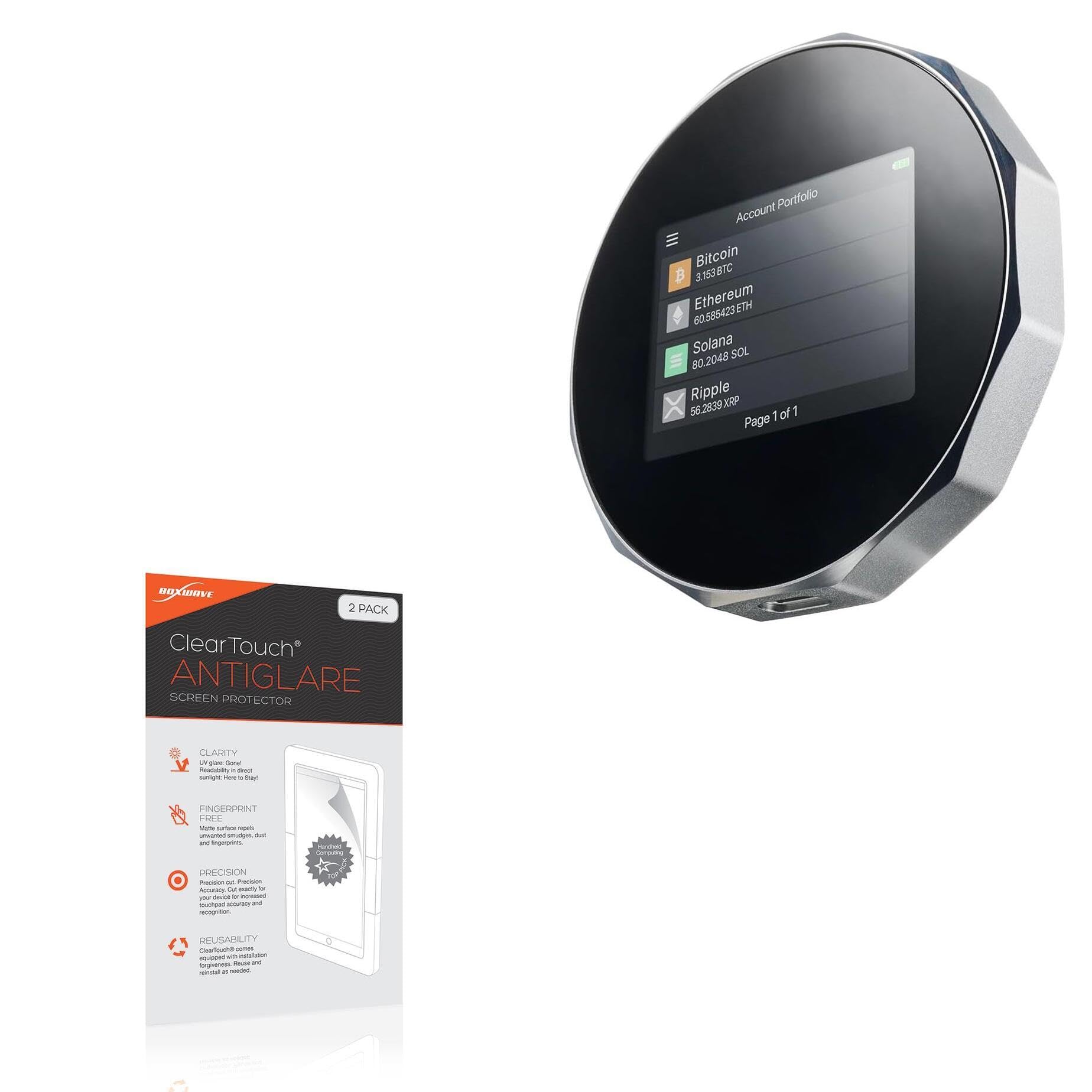 BoxWaveScreen Protector Compatible with SecuX V20 - ClearTouch Anti-Glare (2-Pack), Anti-Fingerprint Matte Film Skin