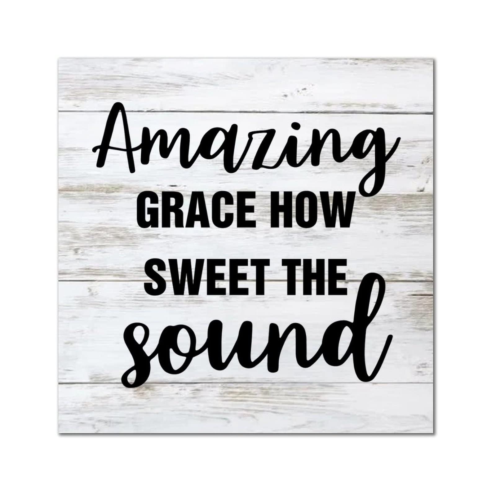 Plaque murale en bois Amazing Grace décoration maison familiale