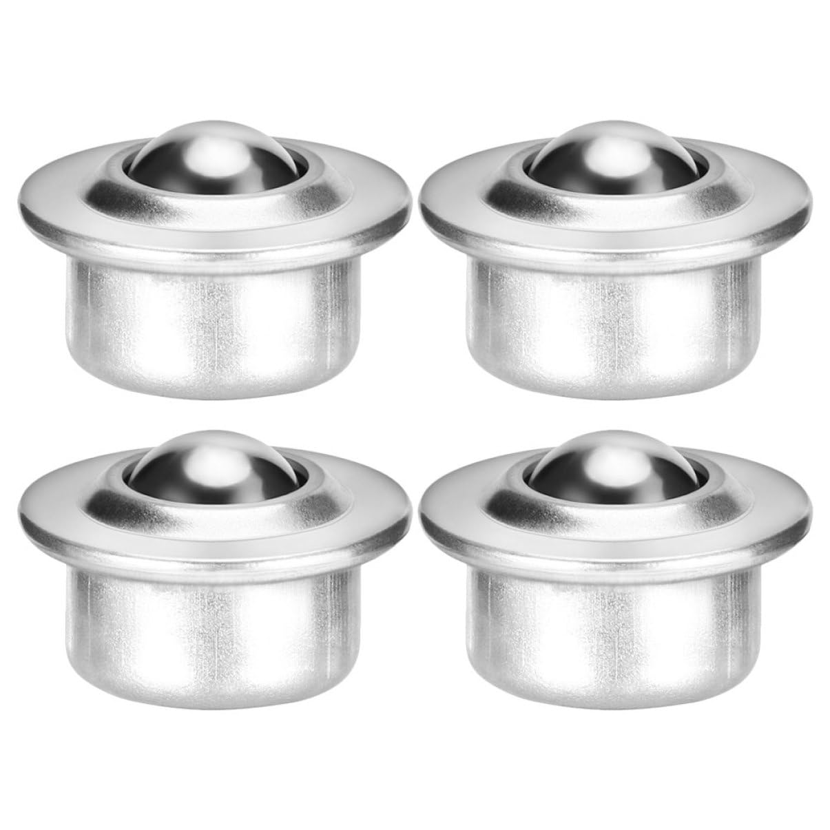 MUCKLILY 4pcs Ball Bearing Wheel (cy-15 * 16) Universal Caster Roller Transfers Ball Bearing Rollers Roller Ball Bearings Appliance Rollers Ball Casters Bearing Carbon Steel Silver