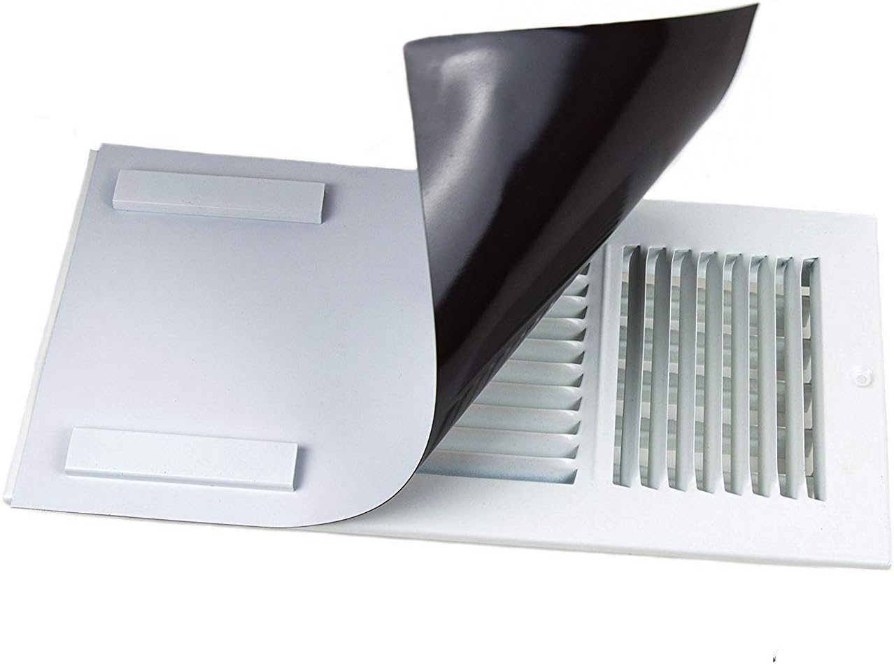 Strong Magnetic Vent Covers for Ceiling and Wall Vents – 2 Pack 8”x15” Includes 8 Additional Magnets for Guaranteed Holding Strength Can Be Cut Down to Smaller Sizes (Not for Aluminum/Plastic Vents)
