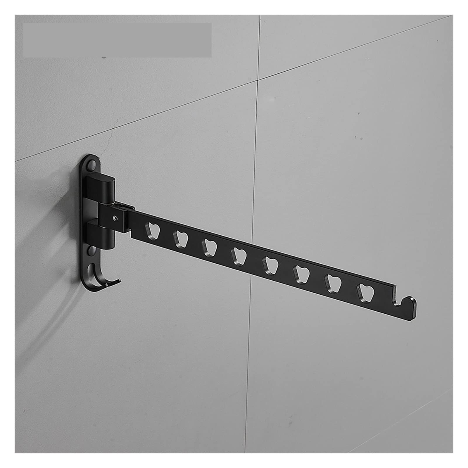 FBHFSUIEF Folding Clothes Drying Rack Black Swivel Hanger Dryer Balcony(1)