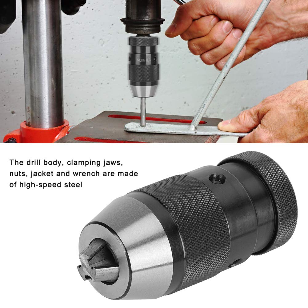 Mandrino per trapano Mandrino autoserrante Accessori per trapano JT33 Mandrino per trapano Super Heavy Duty Mandrino per pressa Prcatical JT33 Mount Clip e attaccamento del tubo