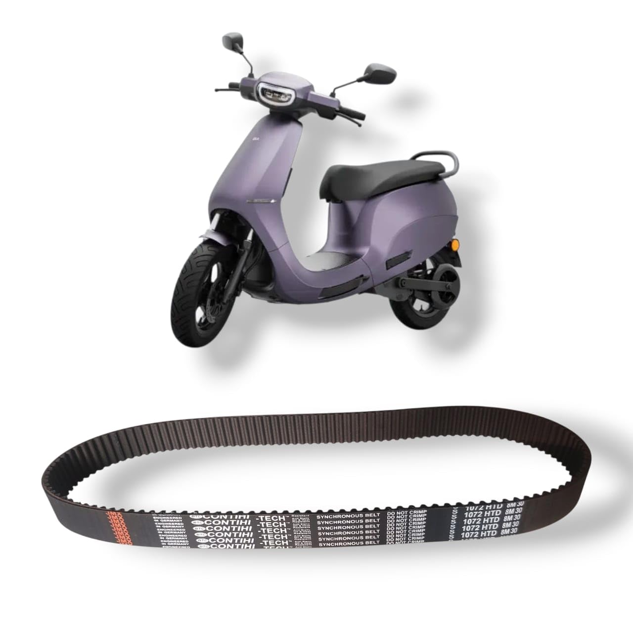 Compatible with Ola Gen 2 Fan Belt, Part No. 1072, Replacement Drive Belt (1)