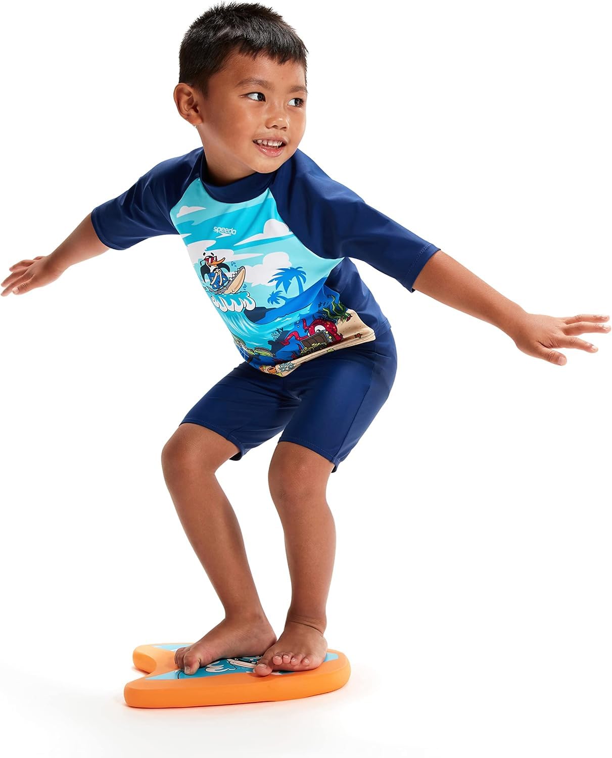 Speedo Jungen Learn to Swim Sun Protection Top & Shorts Schwimmbekleidung (1er Pack)
