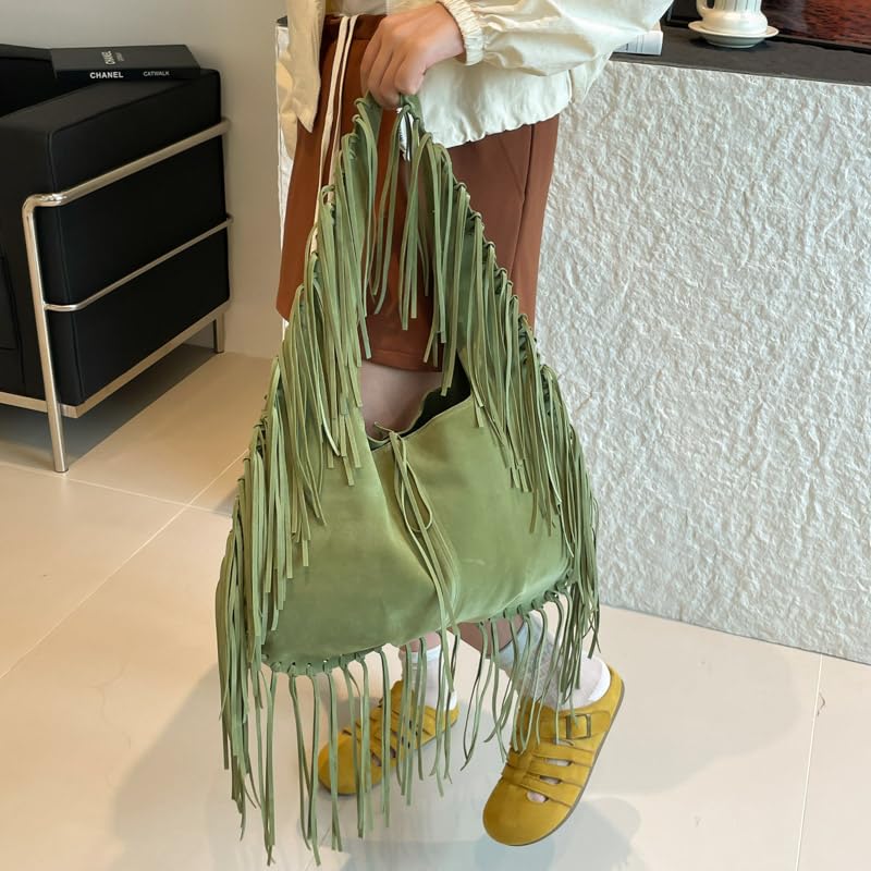 Vintage Fringe Hobo Bag Large Underarm Purse Shoulder Bag Hippie Western Cowgirl Purse for Women4