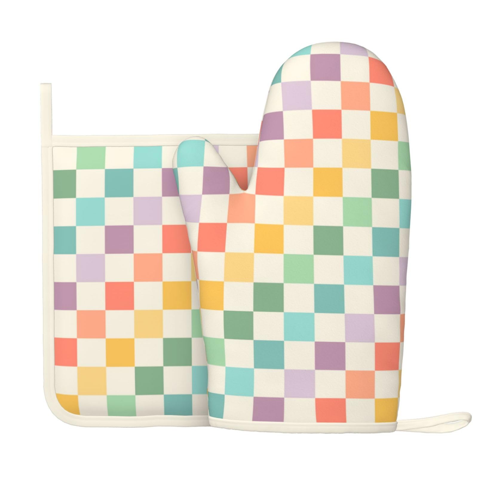 Lot de 2 maniques vintage en silicone résistant à la chaleur pour cuisine et barbecue