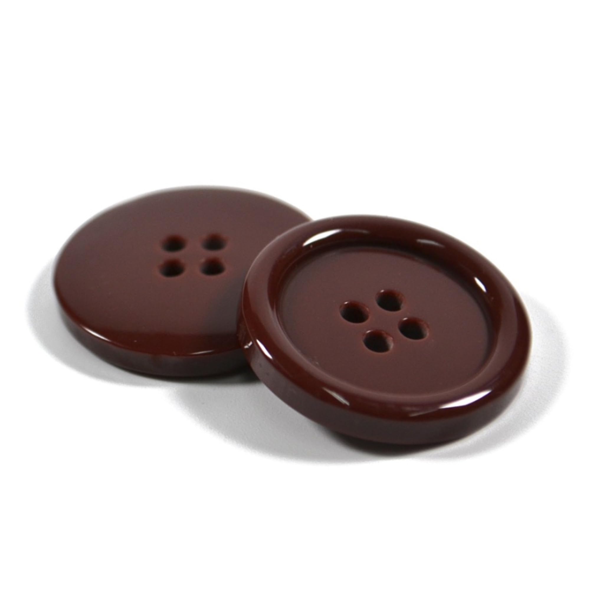 6 Pack Wine 23mm Round Plastic Buttons with 4 Holes - Ideal for Coats Jackets, Cardigans (36L), 23mm Buttons - 6 Pack - Image 2