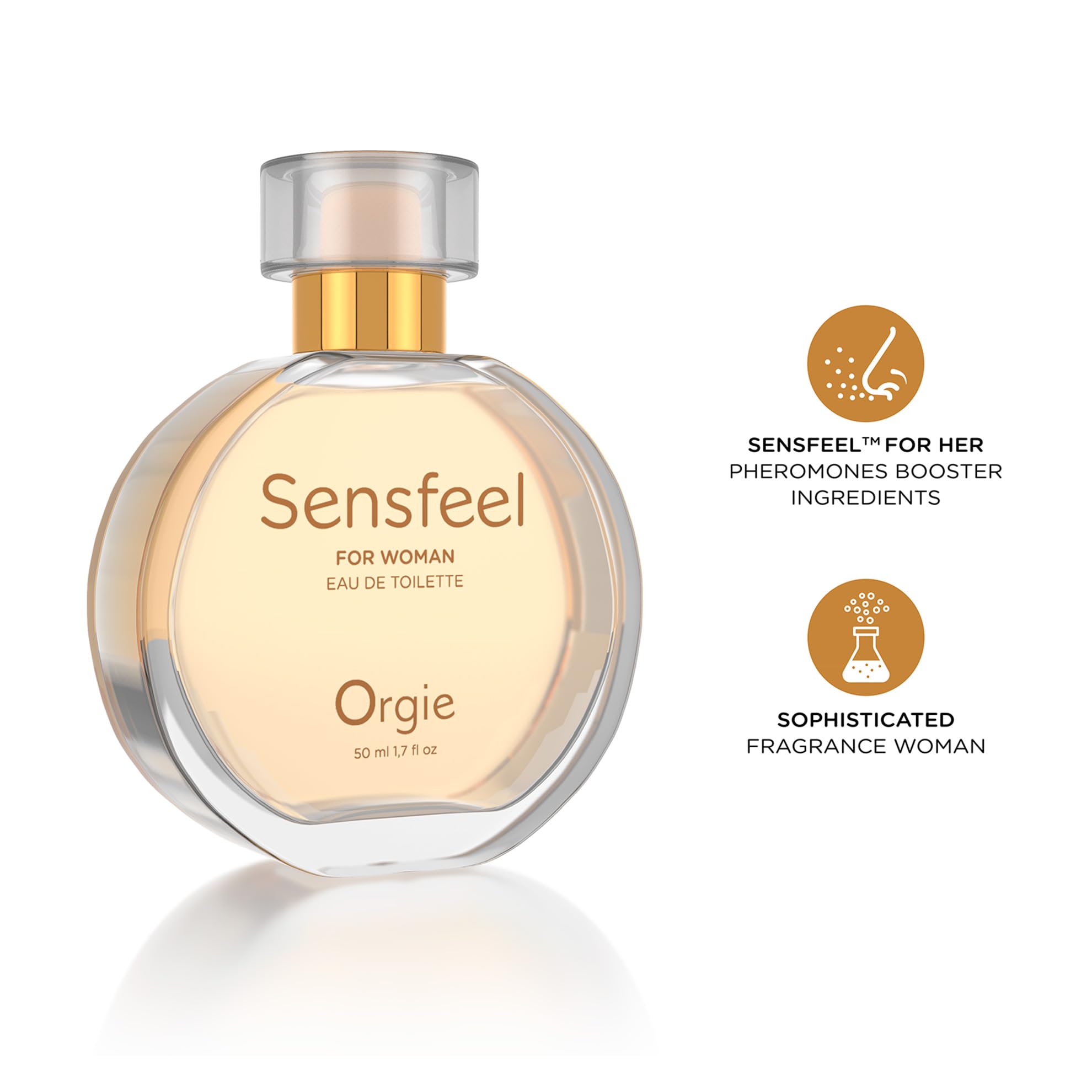 Orgie Sensfeel Eau de Toilette Mujer 50 ml | Fragancia Afrodisíaca con Feromonas Naturales | Jasminum officinale y Carob