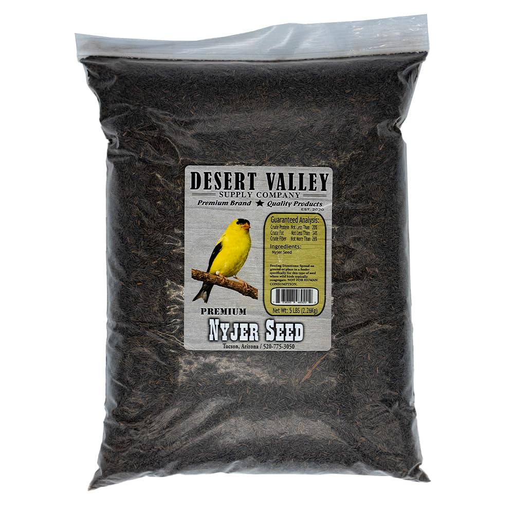 Desert Valley Premium Nyjer Seed - Wild Bird Food (5-Pounds)