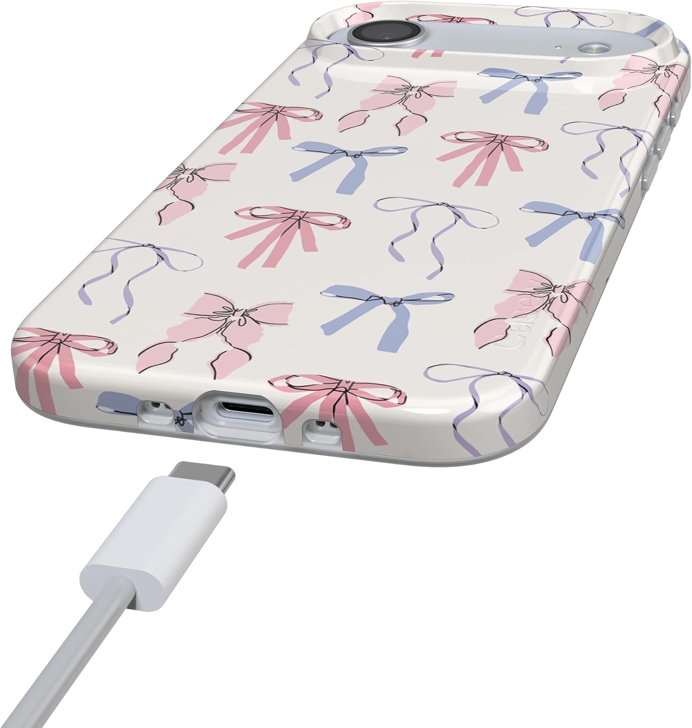 Casely iPhone 17 Air Case | Coquette Girlie | Pastel Bows | Compatible with MagSafe | Classic Ultra Slim Design