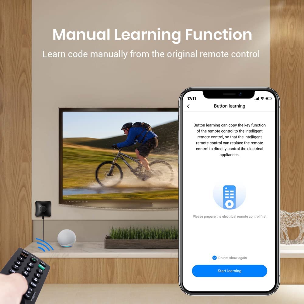BroadLink IR- und RF-Fernbedienung, Universal-Fernbedienung, WLAN-Smart-Fernbedienung für Hausautomation, TV, Vorhangmotor, Klimaanlage, Ventilator, funktioniert mit Alexa, Google Assistant, IFTTT