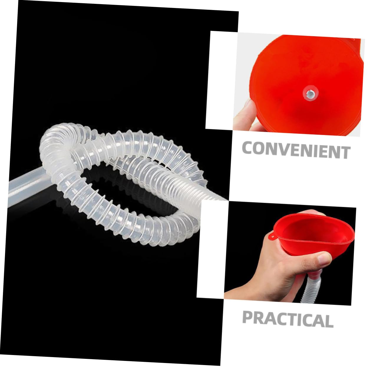 Mobestech 6piezas Embudo De Aceite Tubo Transparente Para Cambio De Aceite Motocicletas y Coches Para Llenado De Combustible y Tareas Domésticas