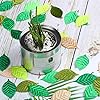 WILLBOND 150 Pieces Fake Fabric Leaves for Crafts Mixed Artificial Paper Leaves Scrapbooking Wedding Spring Meadow DIY Craft Supplies Card Faux Roses Leaf Party Decoration #3