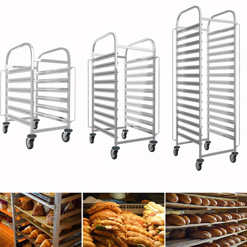 Buy XEMQENER 10 Tier Stainless Steel Kitchen Rolling Cart Commercial