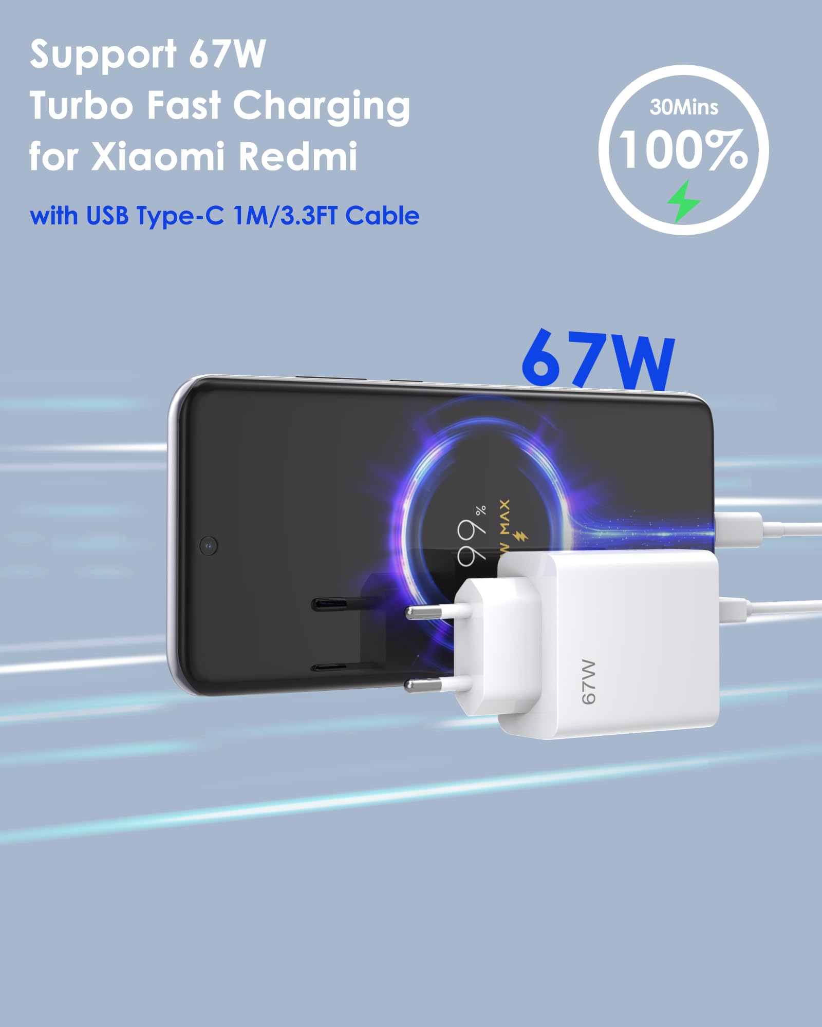 90W USB C Ladegerät Ladekabel für Xiaomi 15 Ultra 14T 14 Ultra 13T 12Pro, Redmi Note 14 Pro 13