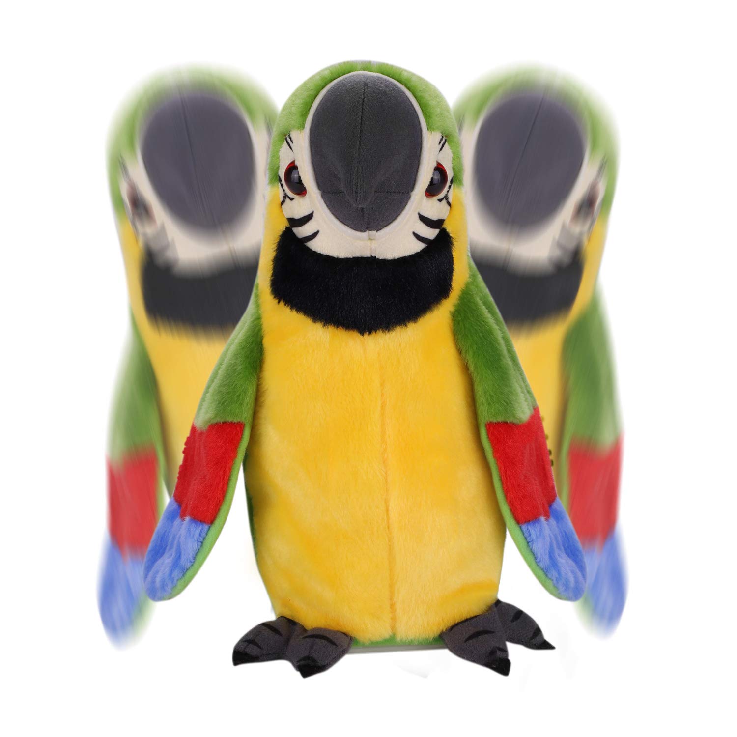 JNGUOSICN Talking Parrot, Interactive Repeating & Dancing Decorative Bird with Waving Wings - Image 3