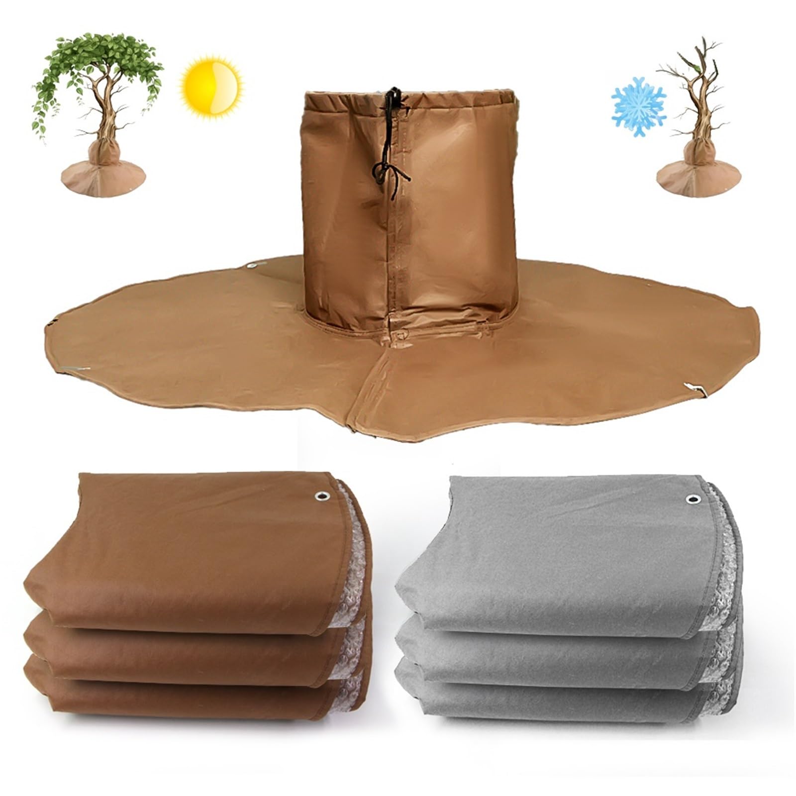 Copertura Isolante per Radici degli Alberi Copertura Protettiva Isolante for Radici di Alberi, for Piante arbustive Invernali, Protezione antigelo for Palme(Gray-1PCS)