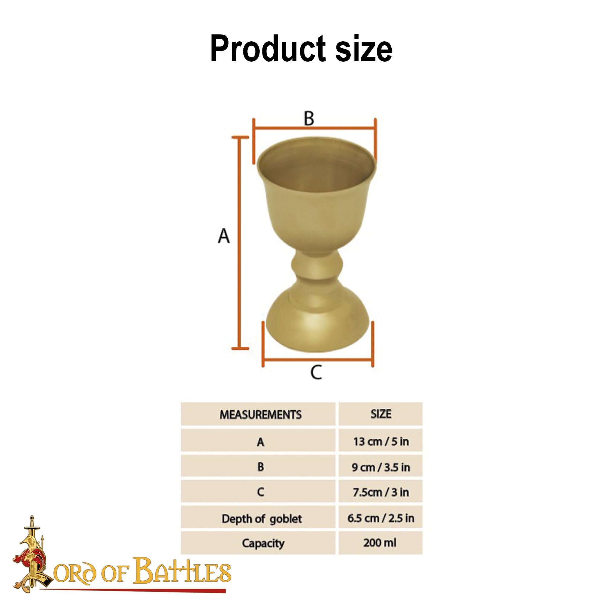 Lord Of Battles - Brass Plated Medieval Goblet - Kult Of Athena - View #11