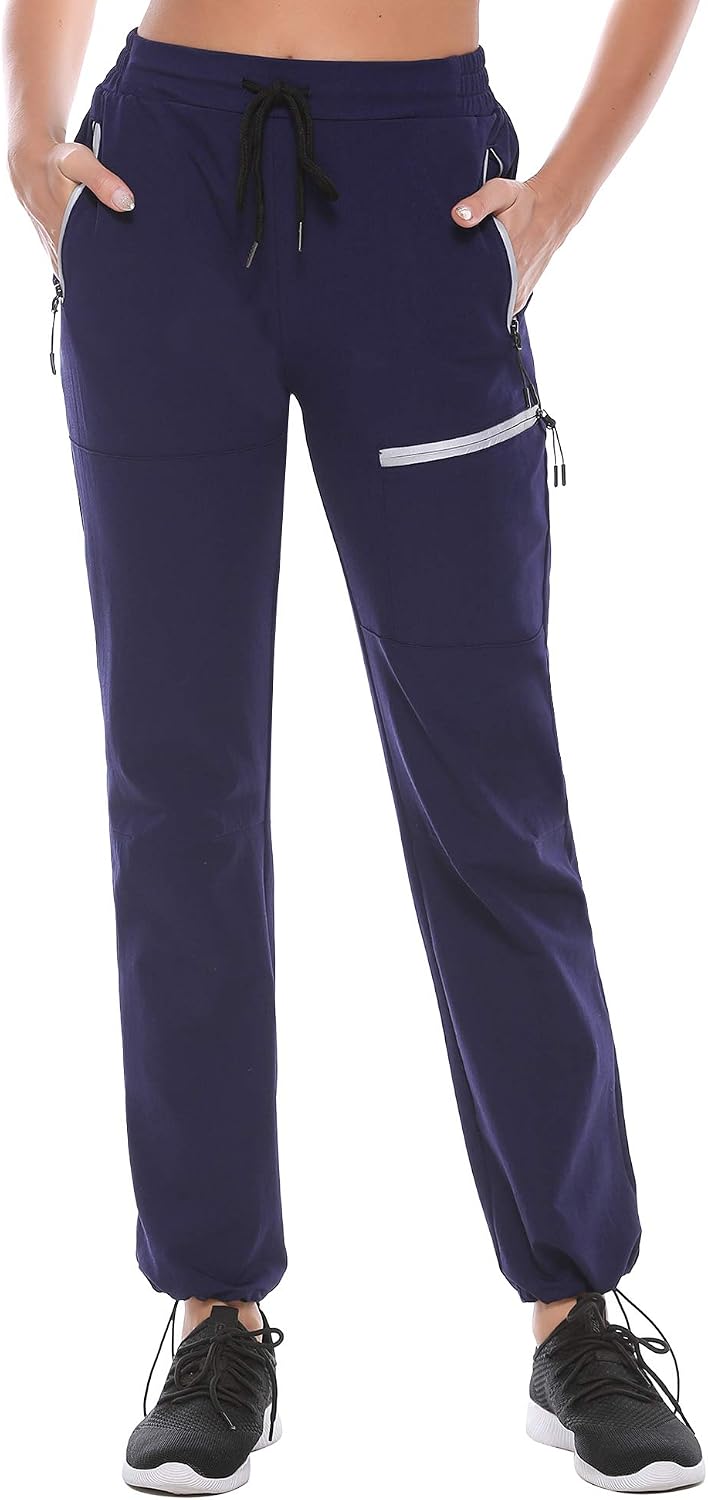Sykooria Women's Hiking Cargo Pants Lightweight Quick Dry Capris Outdoor Waterproof Pants UPF 50 Zipper Pocket