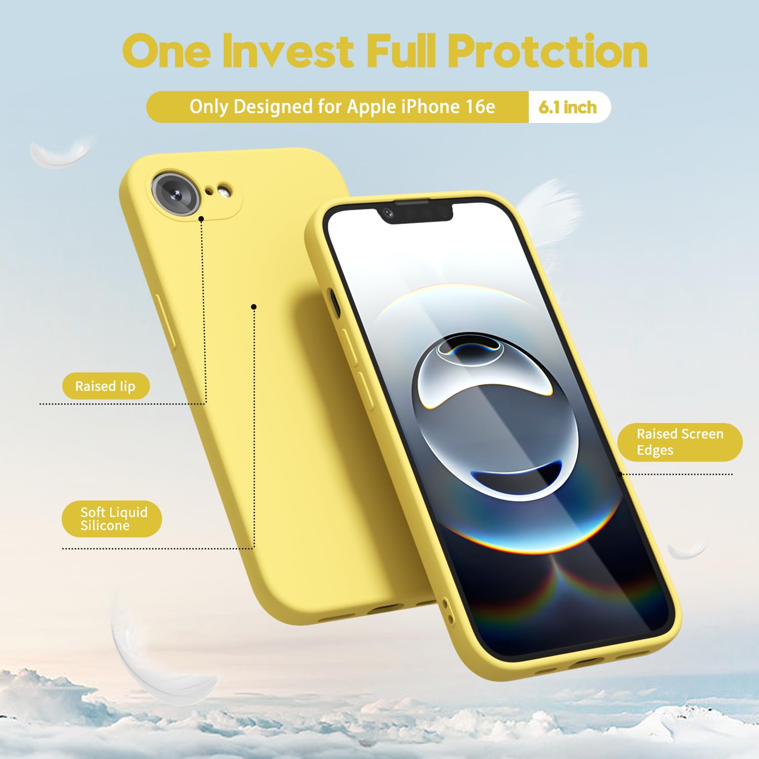 oakxco for iPhone 16 Pro Max Case Liquid Silicone, Soft Rubber Gel Elegant Aesthetic Basic Simple Cover, Cute Thin Slim TPU Matte Solid Color Plain Smooth Case for Women Girl, Light Pink — view 611