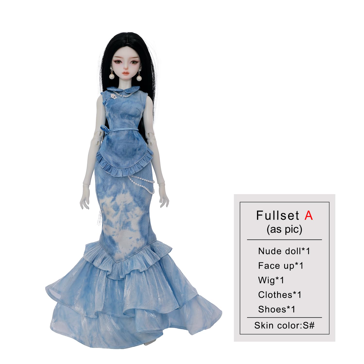 1/4 Sophia Fullset A Bjd Puppe Neo-Chinesischer Cheongsam-Stil Harz Spielzeug für 15+ Jahre alt